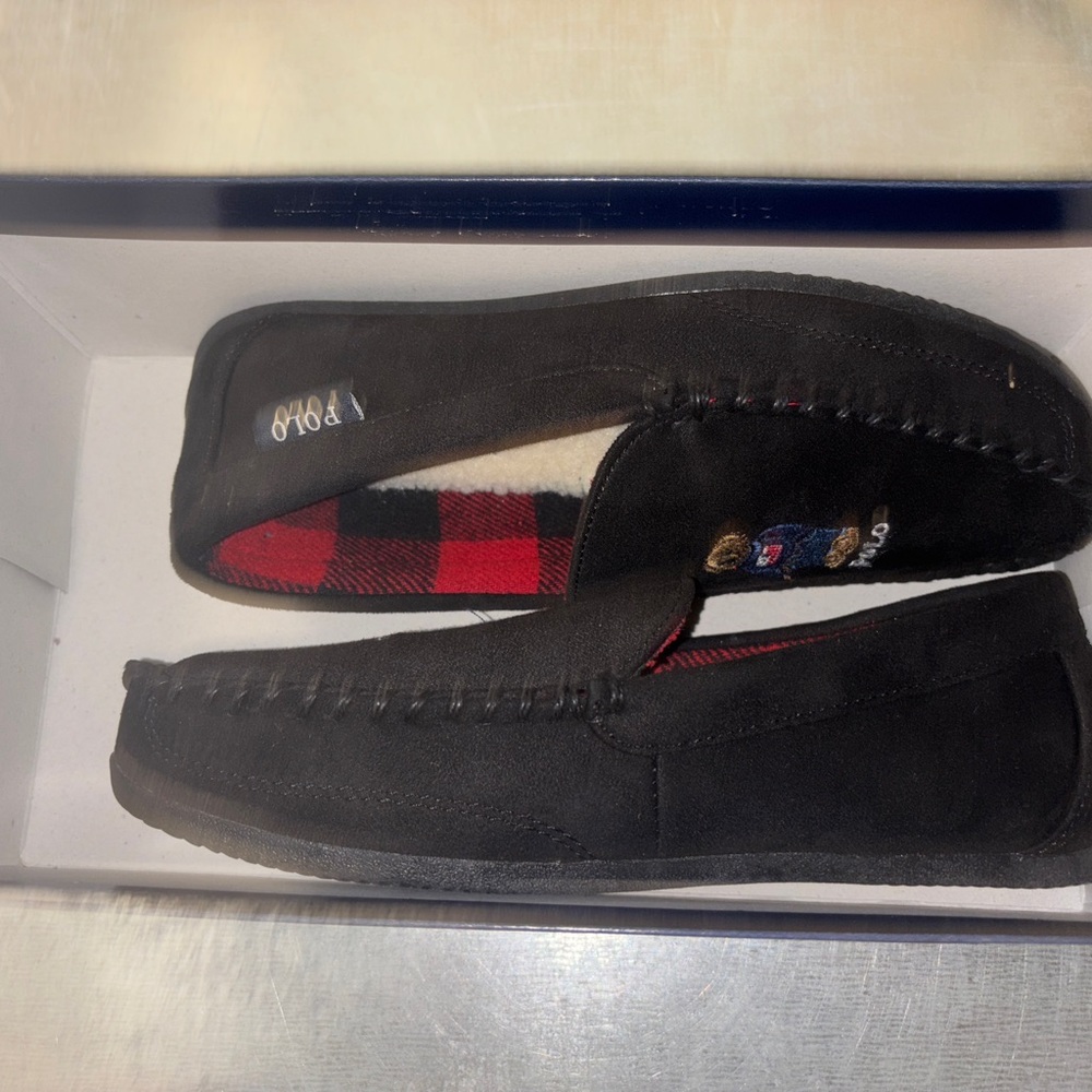 Black Polo Ralph Lauren Slippers
